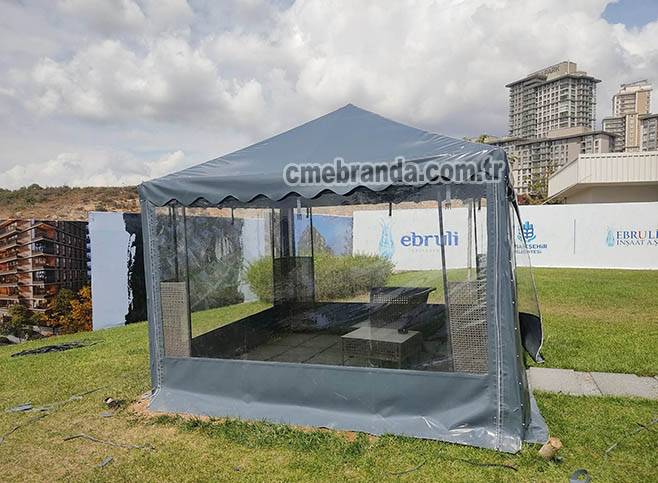 3x3 şeffaf kamelya çadır